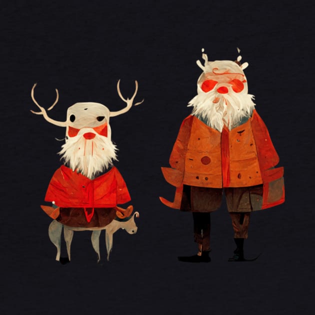 Santa & Reindeer by Kit'sEmporium